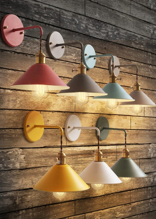 Kleurrijke Vintage Wandlamp Retro Design 1