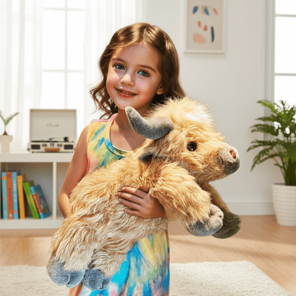 Knuffel van Hooglandvee met Pluizige Charme 1