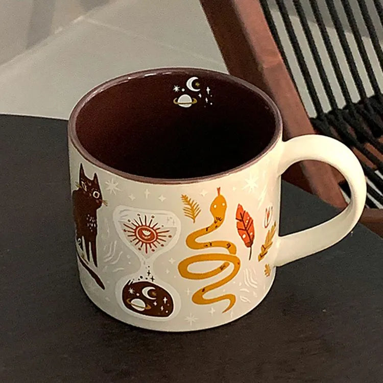 Koffiemok Fantasierijk Ontwerp Met Hemelwezens 4