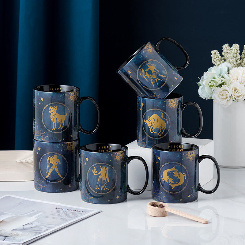 Koffiemok met Sterrenbeeld Ontwerp Warmtegevoelig Decoratief Geschenk 1