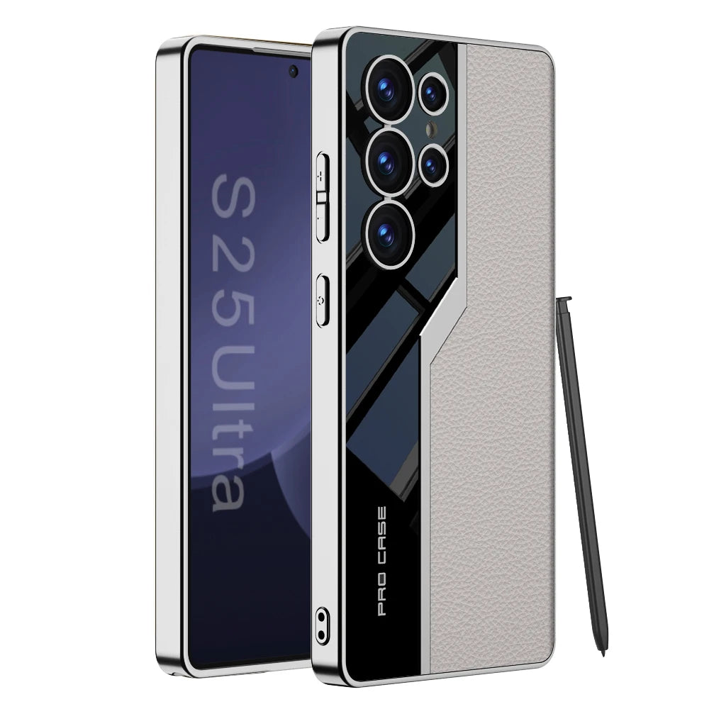 Lederen Case voor Samsung Galaxy S25 en S24 Ultra 6