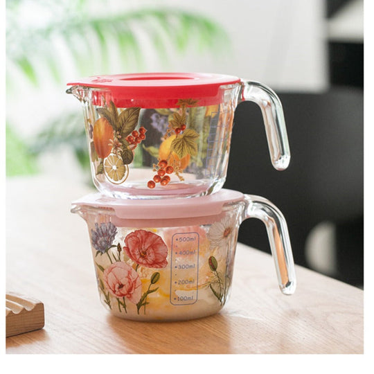 Maatbeker met Deksel Bloemen Design 7