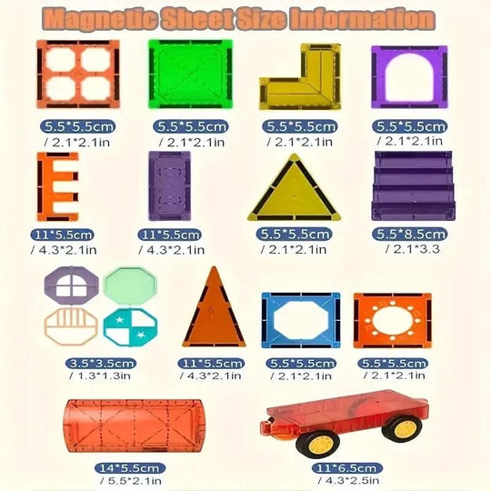 Magnetische Bouwstenen Set voor Creatieve Kinderen vanaf 2 Jaar 5