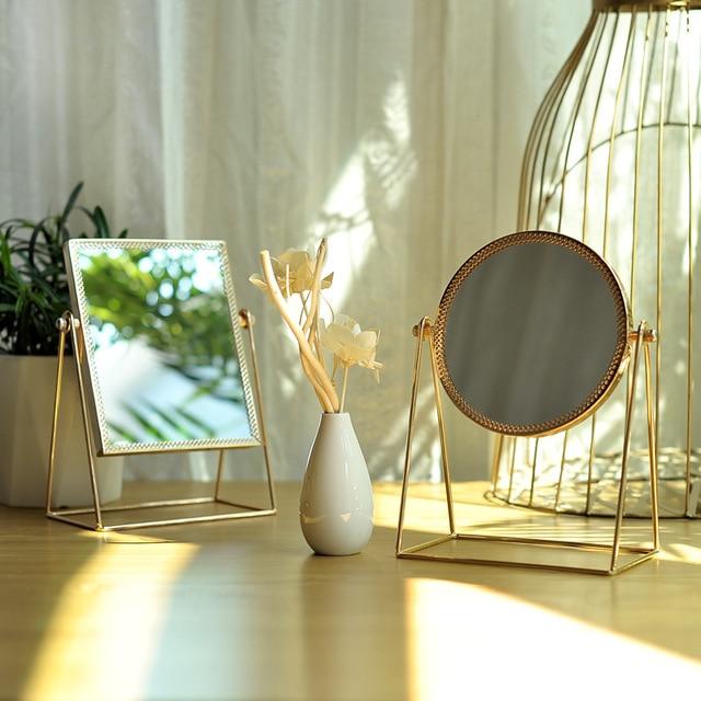 Make-up Spiegel Gouden Design met Dubbele Vergroting 2
