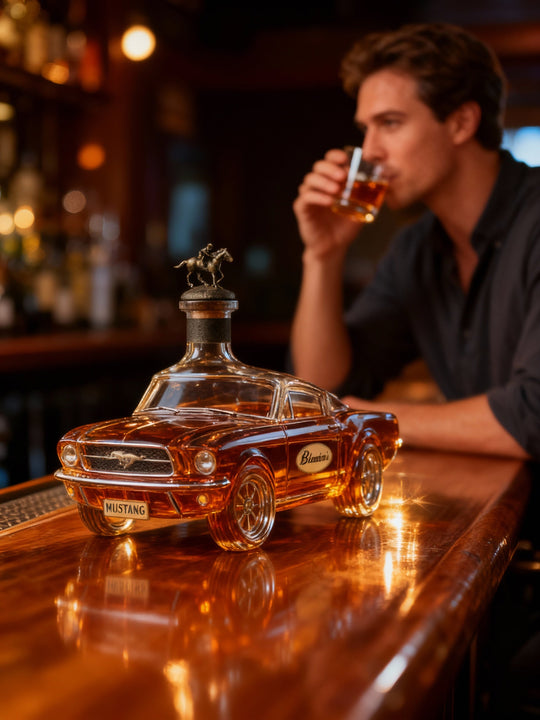 Mannen Whiskykaraf Auto Vorm Mustang Decoratief Accent 0