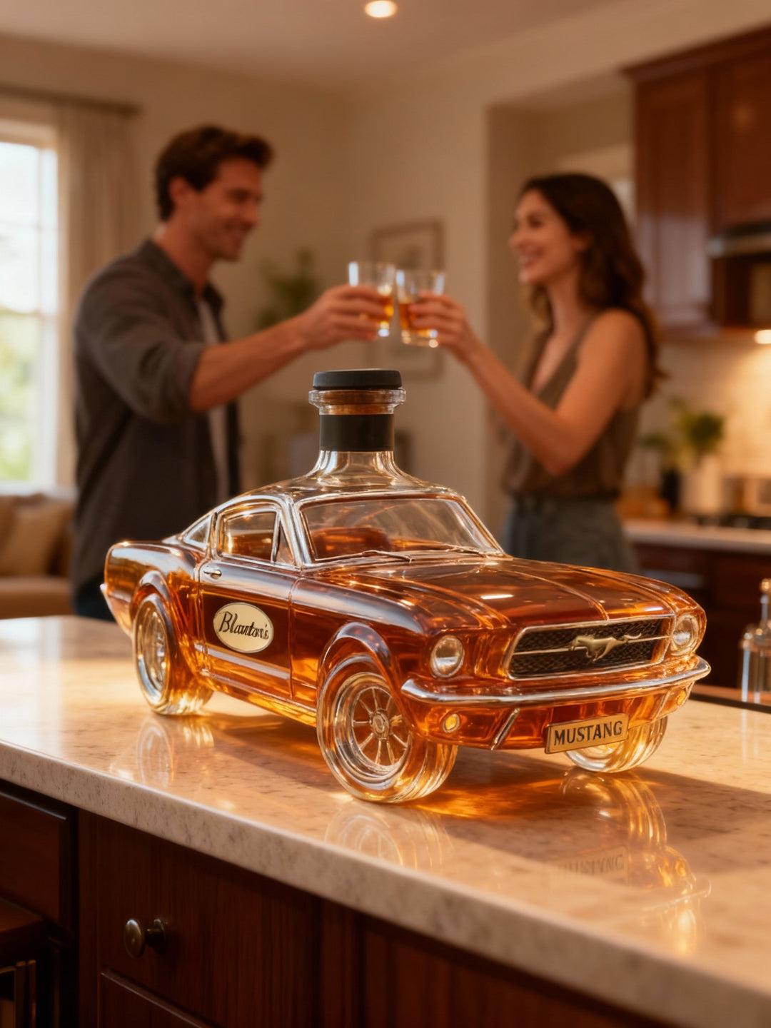 Mannen Whiskykaraf Auto Vorm Mustang Decoratief Accent 3