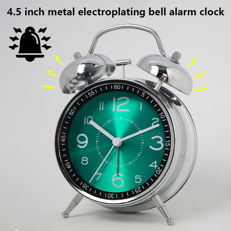 Metalen Analoge Wekker Retro Stijl voor Slaapkamer 1