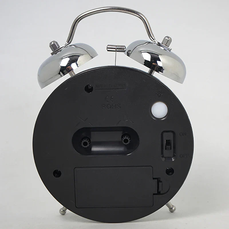 Metalen Analoge Wekker Retro Stijl voor Slaapkamer 3