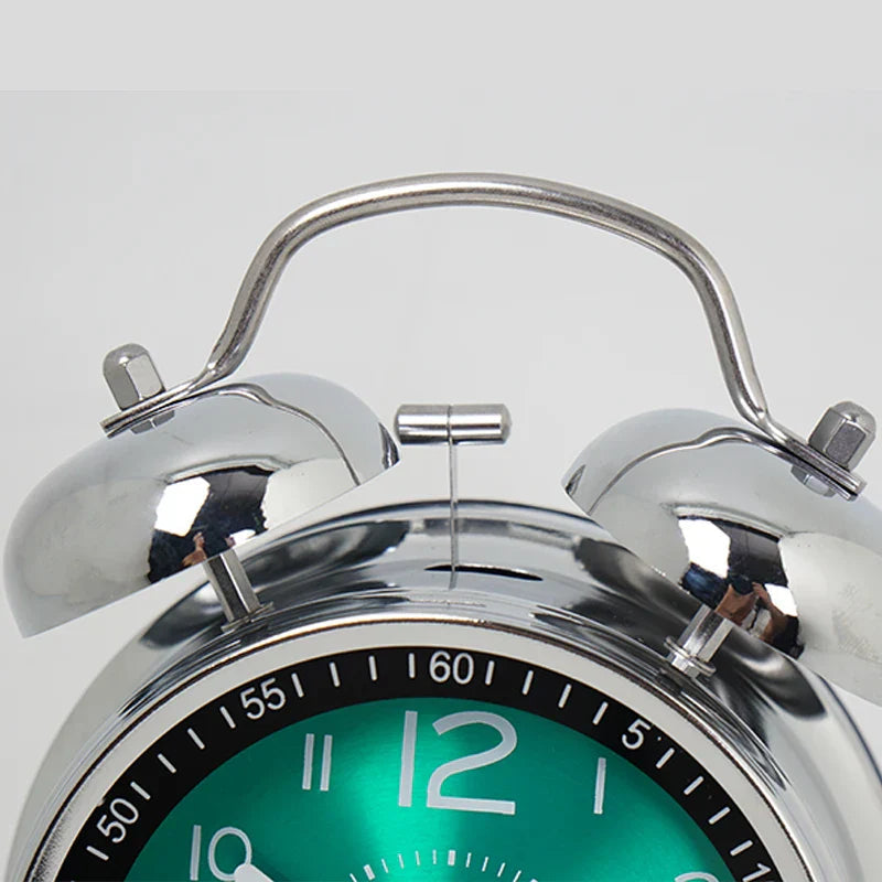 Metalen Analoge Wekker Retro Stijl voor Slaapkamer 6