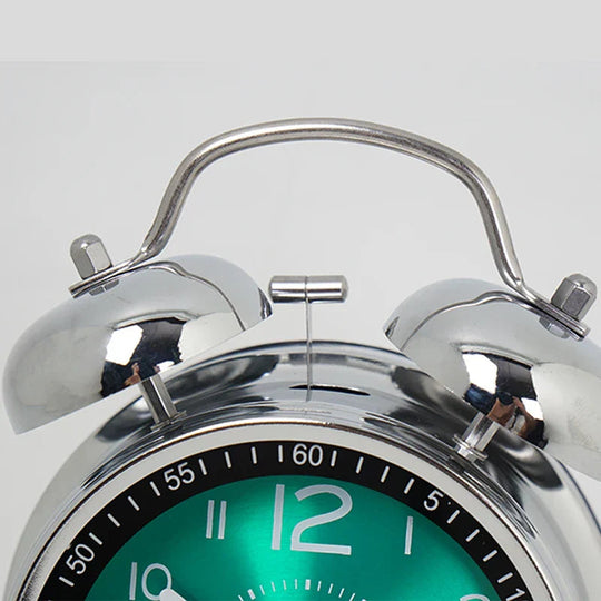 Metalen Analoge Wekker Retro Stijl voor Slaapkamer 6