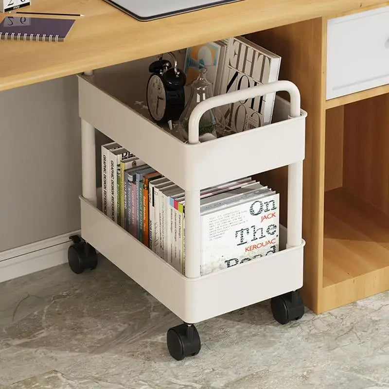 Mobiele Boekenkastwagen met Wielen Compact voor Boeken en Tijdschriften 1