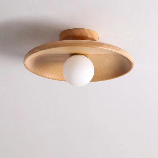 Moderne Houten Plafondlamp Bal 5