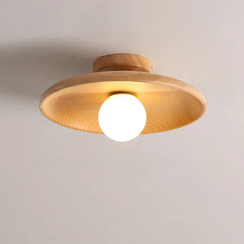 Moderne Houten Plafondlamp Bal 7
