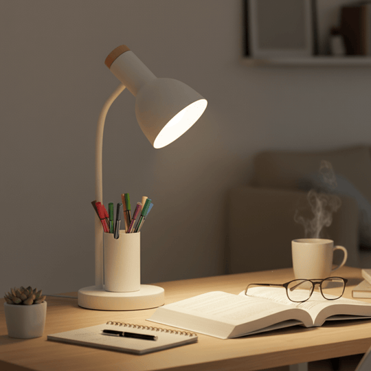 Moderne LED-bureaulamp met penhouder 0