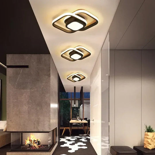 Moderne LED Plafondlamp Dubbel Ringdesign 4