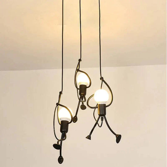 Moderne Plafondlamp Stick Man Creatief Design 3
