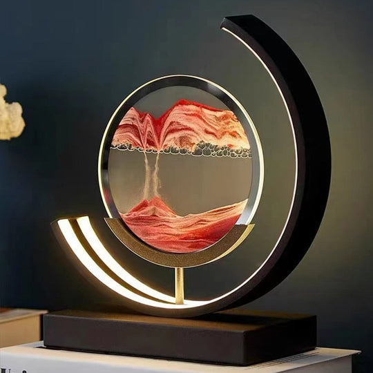 Moderne Tafellamp 3D Sandpatronen Met LED Verlichting 1
