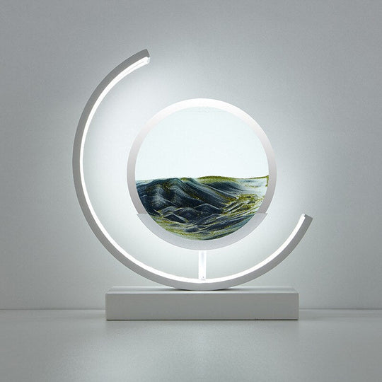 Moderne Tafellamp 3D Sandpatronen Met LED Verlichting 11