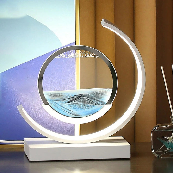 Moderne Tafellamp 3D Sandpatronen Met LED Verlichting 4