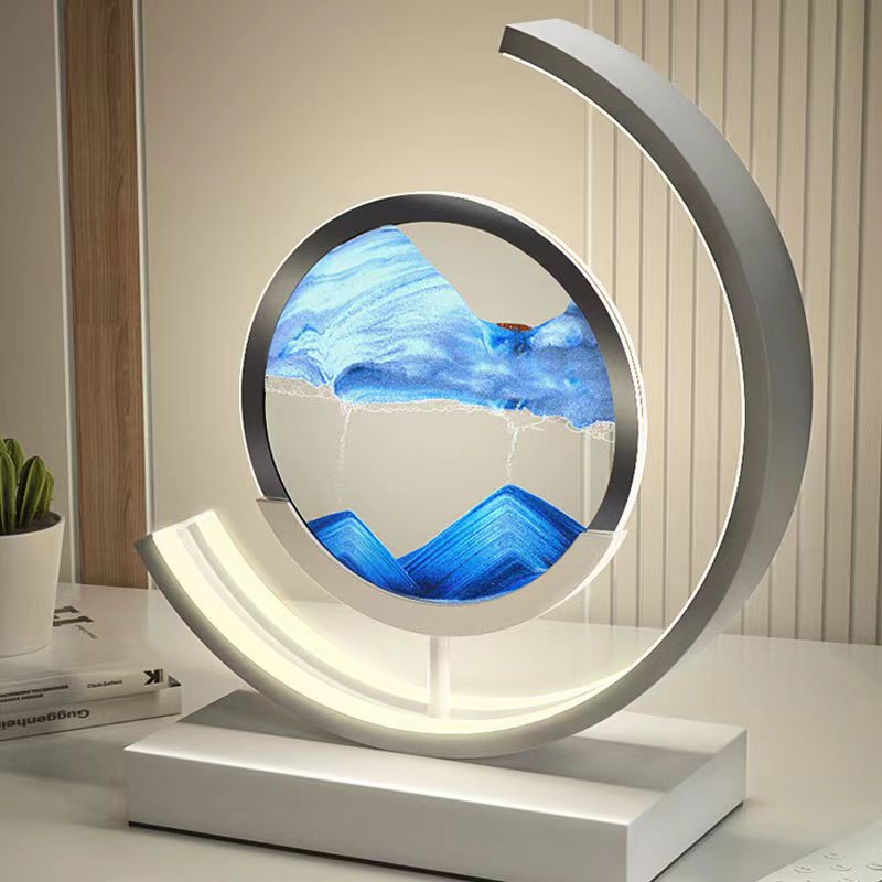 Moderne Tafellamp 3D Sandpatronen Met LED Verlichting 5