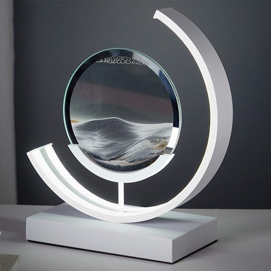 Moderne Tafellamp 3D Sandpatronen Met LED Verlichting 6
