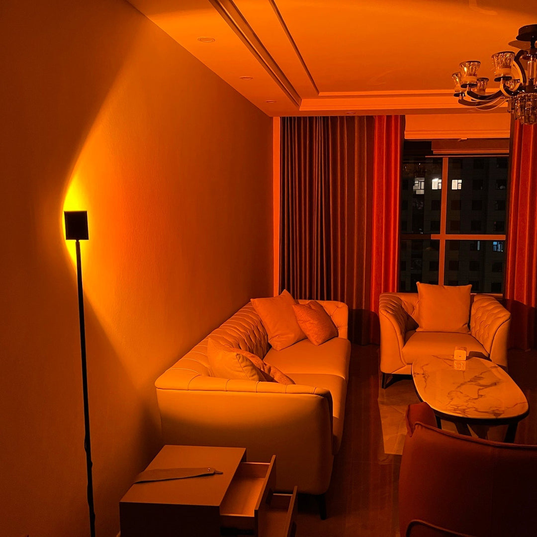 Moderne Vloerlamp met Kleurprojectie 2