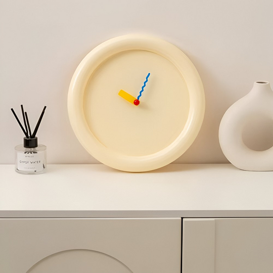 Moderne Wandklok 30 cm Kleurvol Design 1