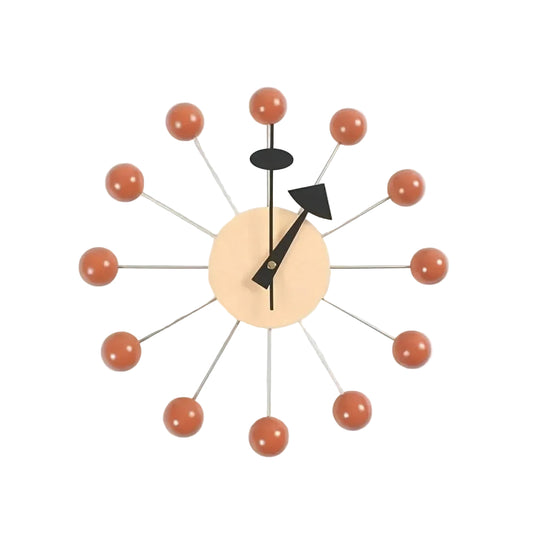 Moderne Wandklok Met Decoratief Metalen Ontwerp 32 cm 3