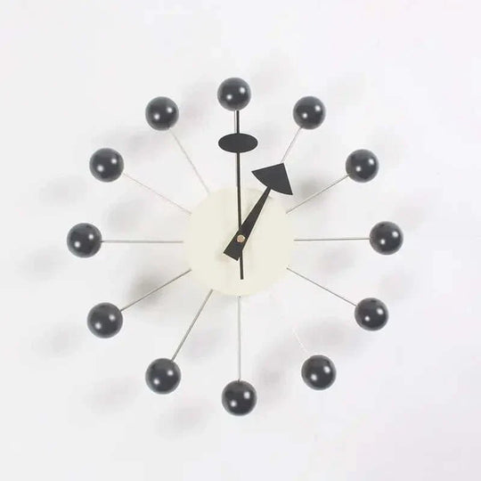 Moderne Wandklok Met Decoratief Metalen Ontwerp 32 cm 6