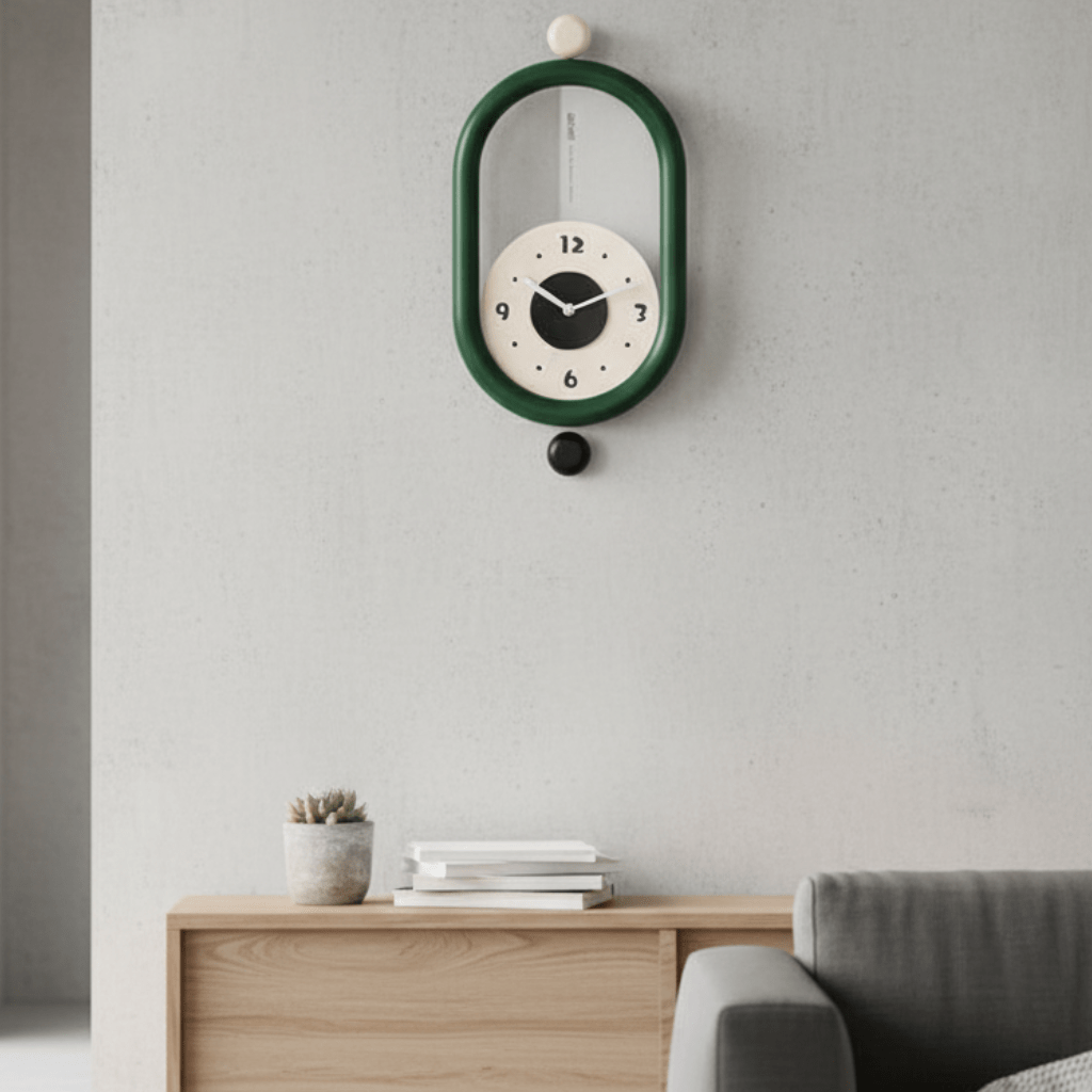 Moderne Wandklok met 3D-Design en Stille Beweging 0