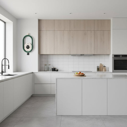 Moderne Wandklok met 3D-Design en Stille Beweging 3