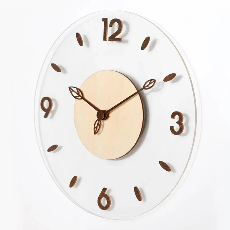 Moderne Wandklok met Houten Afwerking 5