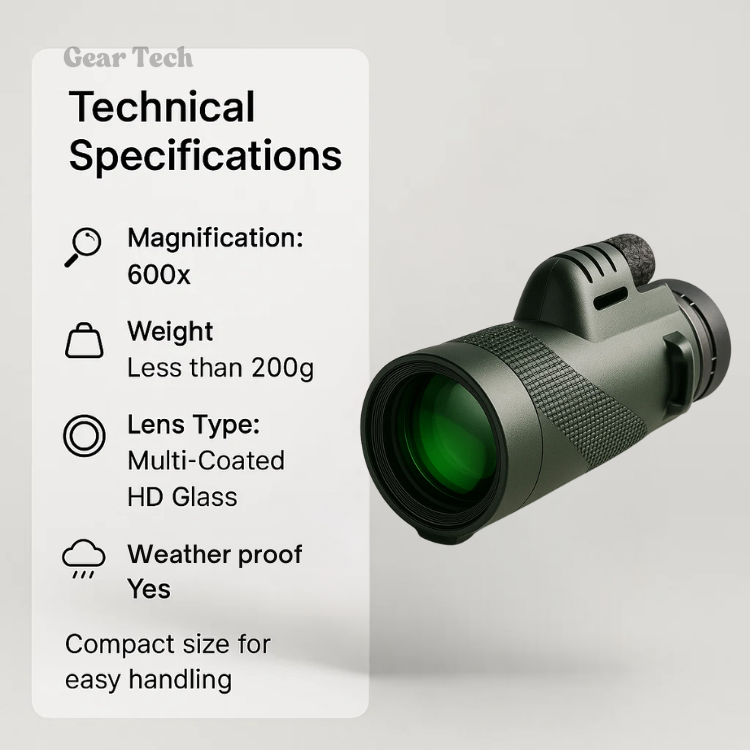 Monoculaire Telescoop 600x Ultra-Zoom voor Avonturiers 1