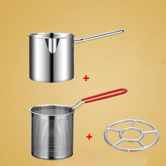 Multifunctionele Friteuse Roestvrijstaal met Siliconen Handvat 9
