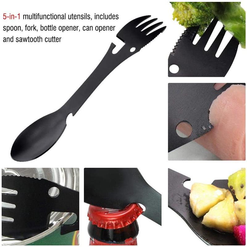 Multitool Spork 5 in 1 Voor Buitenactiviteiten 5