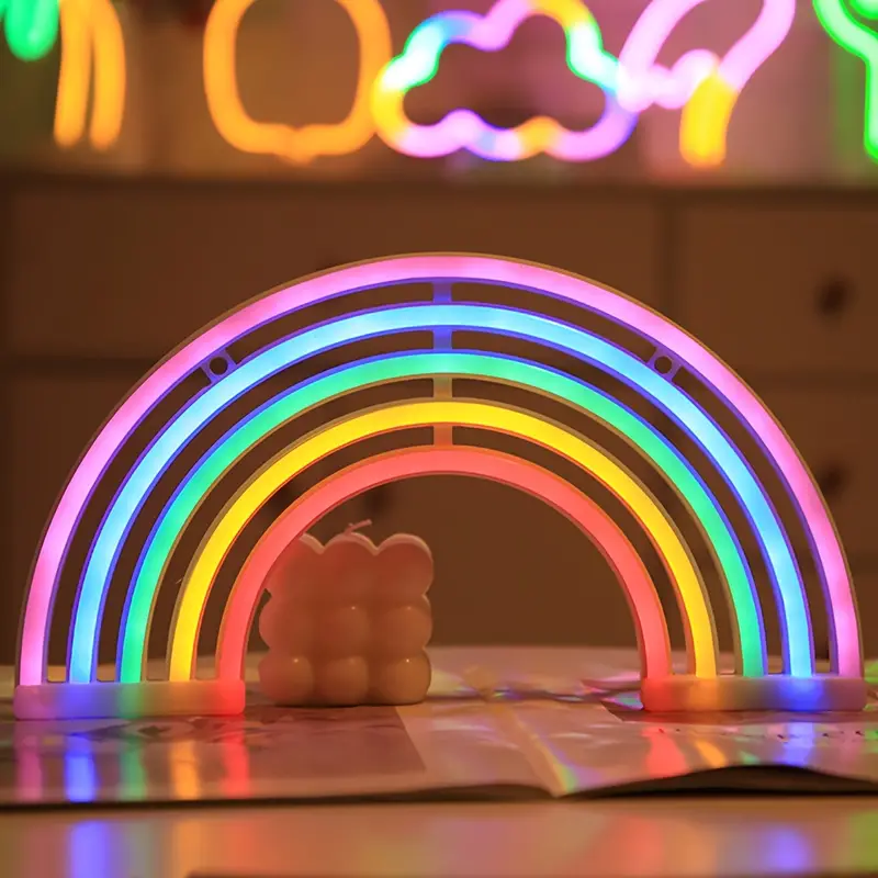 Nachtlamp voor Kinderen Regenboogstijl 0
