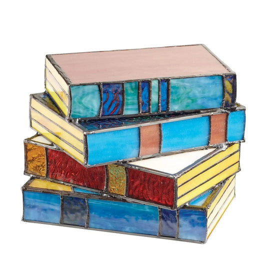 Nachtlampje Boeken Glas-in-Lood Ontwerp 2