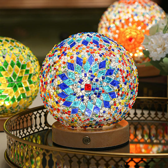 Nachtlampje Boho Mozaïek Glas 3