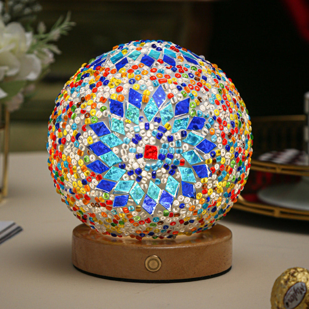 Nachtlampje Boho Mozaïek Glas 8