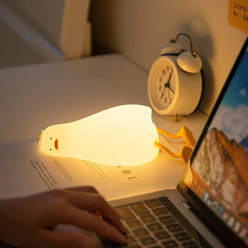 Nachtlampje Eend Voor Kinderkamer Met Drie Lichtstanden Op Batterijen 4