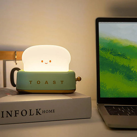 Nachtlampje Slaapkamer Schattig Broodrooster Ontwerp Met Instelbare Helderheid 3