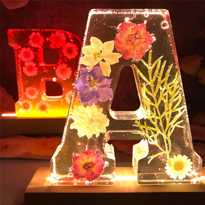 Nachtlampje met Gedroogde Bloemen en Persoonlijk Ontwerp 0