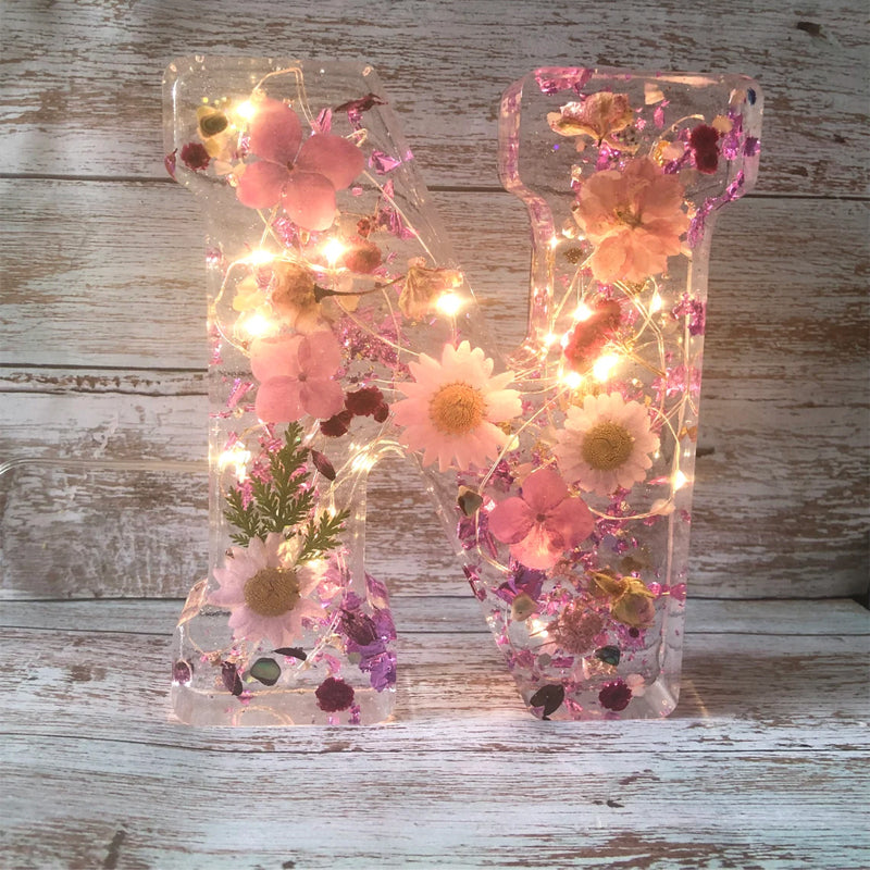 Nachtlampje met Gedroogde Bloemen en Persoonlijk Ontwerp 11