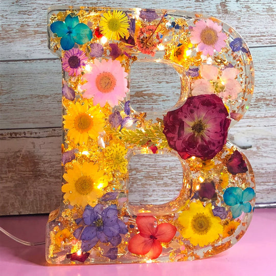 Nachtlampje met Gedroogde Bloemen en Persoonlijk Ontwerp 6