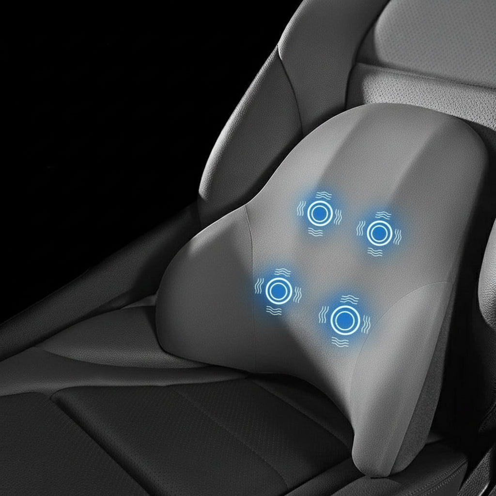 Nek- en Lendensteunkussen met Vibratiemassage voor Auto en Kantoor 7