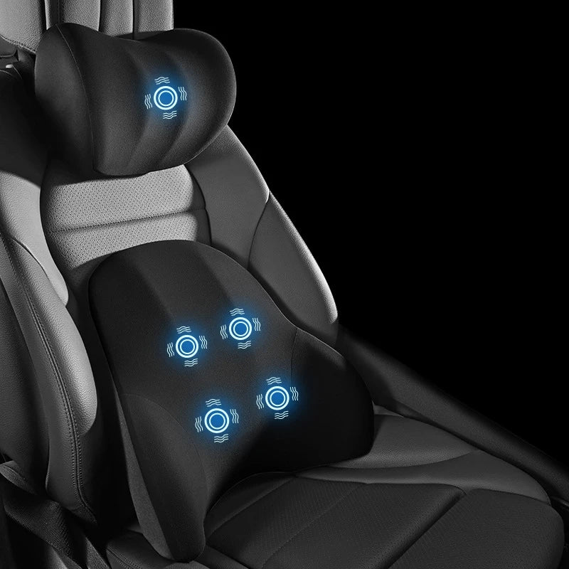 Nek- en Lendensteunkussen met Vibratiemassage voor Auto en Kantoor 9
