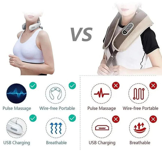 Nekmassageapparaat 4-in-1 met Warmte en Trillingen 4