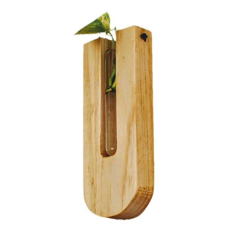 Set Wandplantenhouders Rustiek Hout