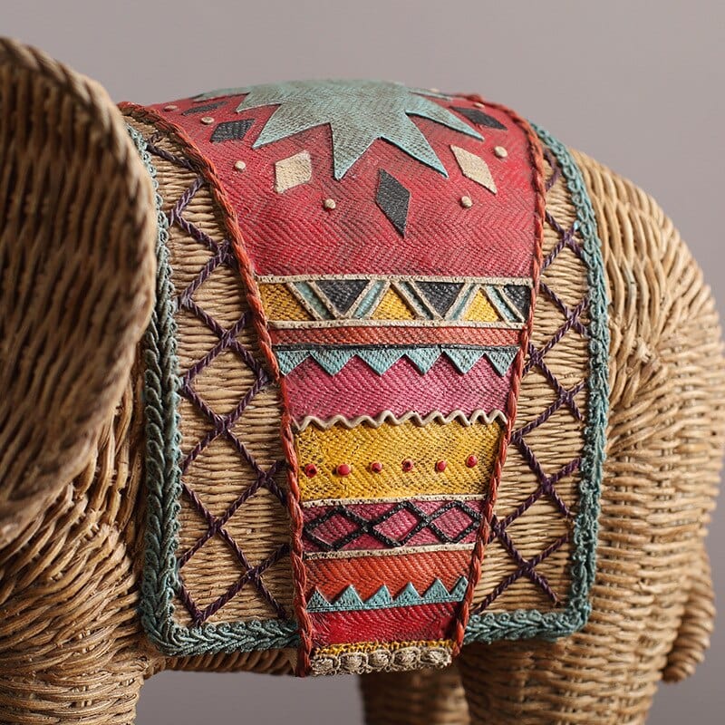 Olifantenbeeld Rotan Design 3