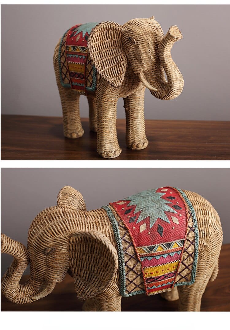 Olifantenbeeld Rotan Design 4